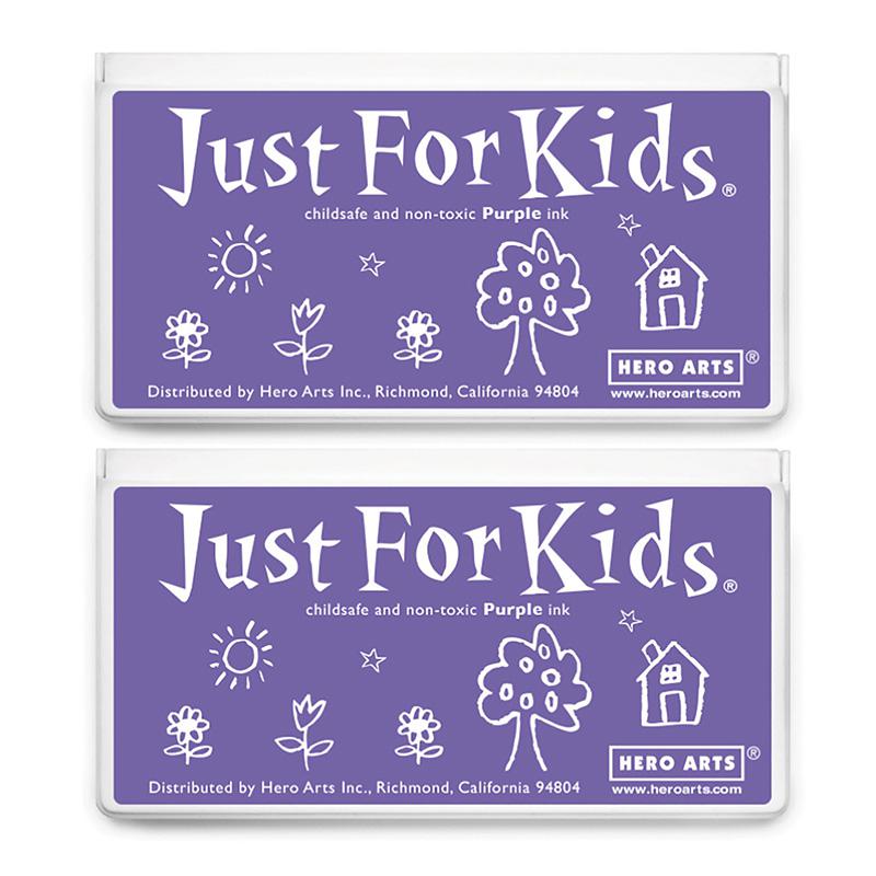 Jumbo Just for Kids Stamp Pad, Purple, Pack of 2. Picture 2