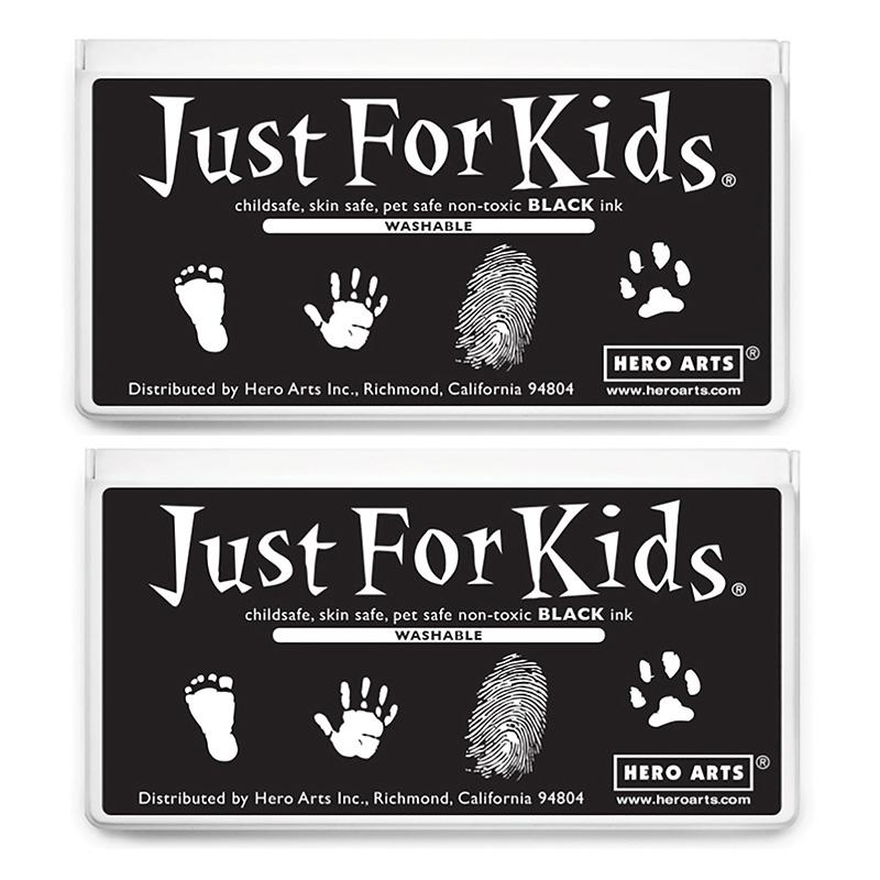 Jumbo Just for Kids Stamp Pad, Black, Pack of 2. Picture 2