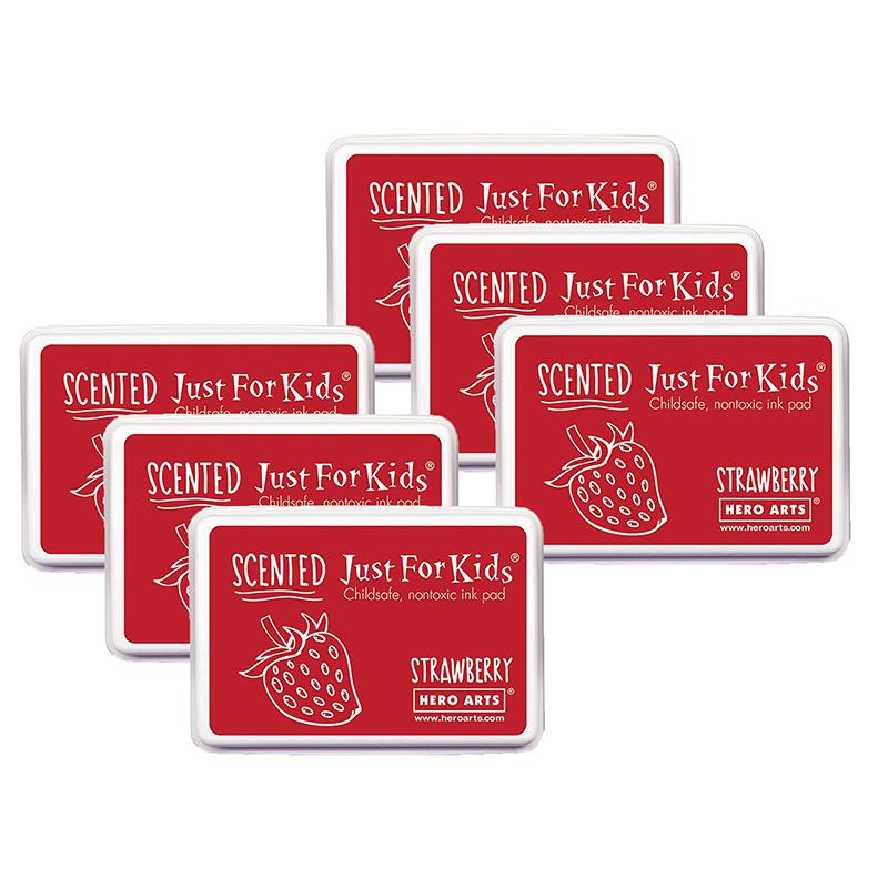 Just for Kids Scented Ink Pad Strawberry/Red, Pack of 6. Picture 2
