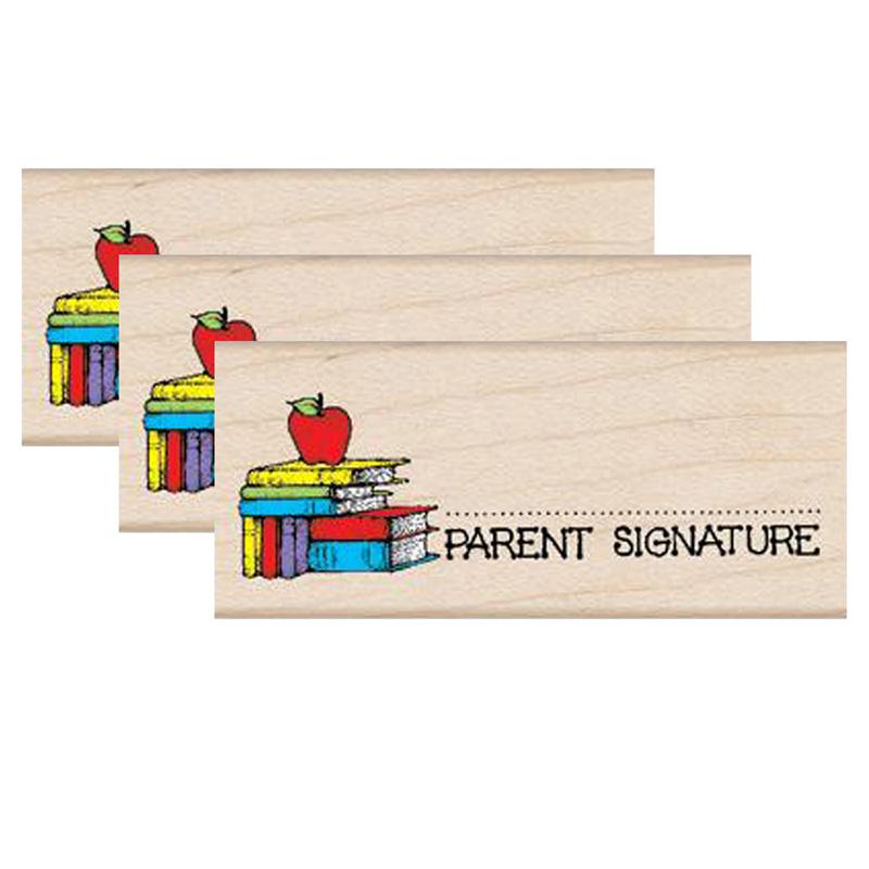 Parent Signature with Apple Stamp, Pack of 3. Picture 2
