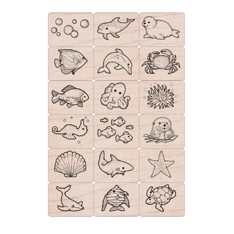 Ink 'n' Stamp Sea Life Stamps, Set of 18. Picture 2