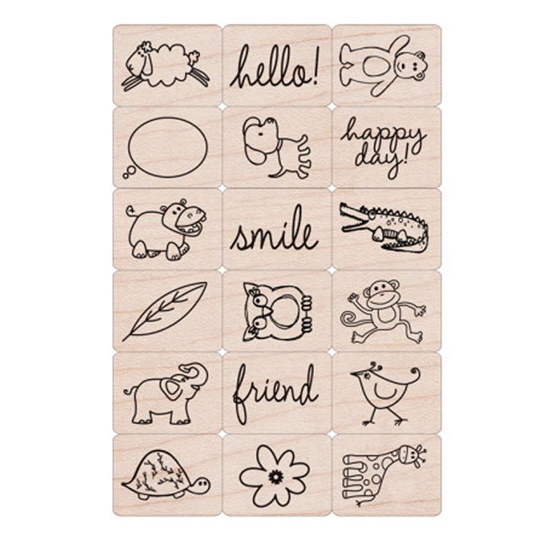 Ink 'n' Stamp Happy Animals Stamps, Set of 18. Picture 2