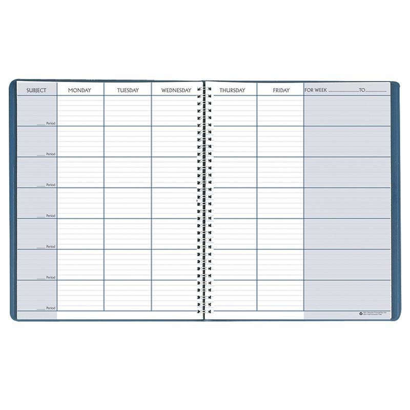 Teachers Planner, Blue, 8-1/2" x 11", Pack of 2. Picture 2