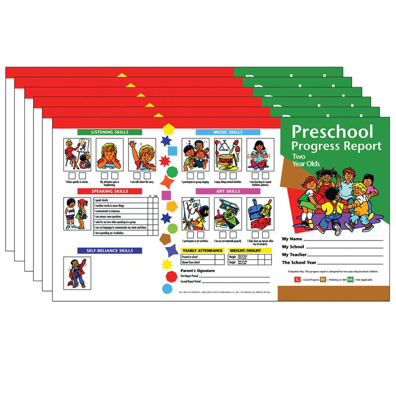 Preschool Progress Report, Two Year Olds, 10 Per Pack, 6 Packs. Picture 2