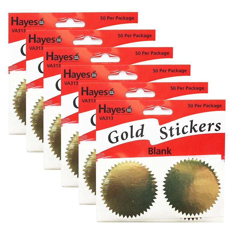 Blank 2" Gold Certificate Seals, 50 Per Pack, 6 Packs. Picture 2