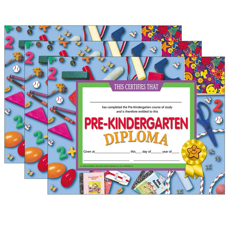 Pre-Kindergarten Diploma, 8.5" x 11", 30 Per Pack, 3 Packs. Picture 2