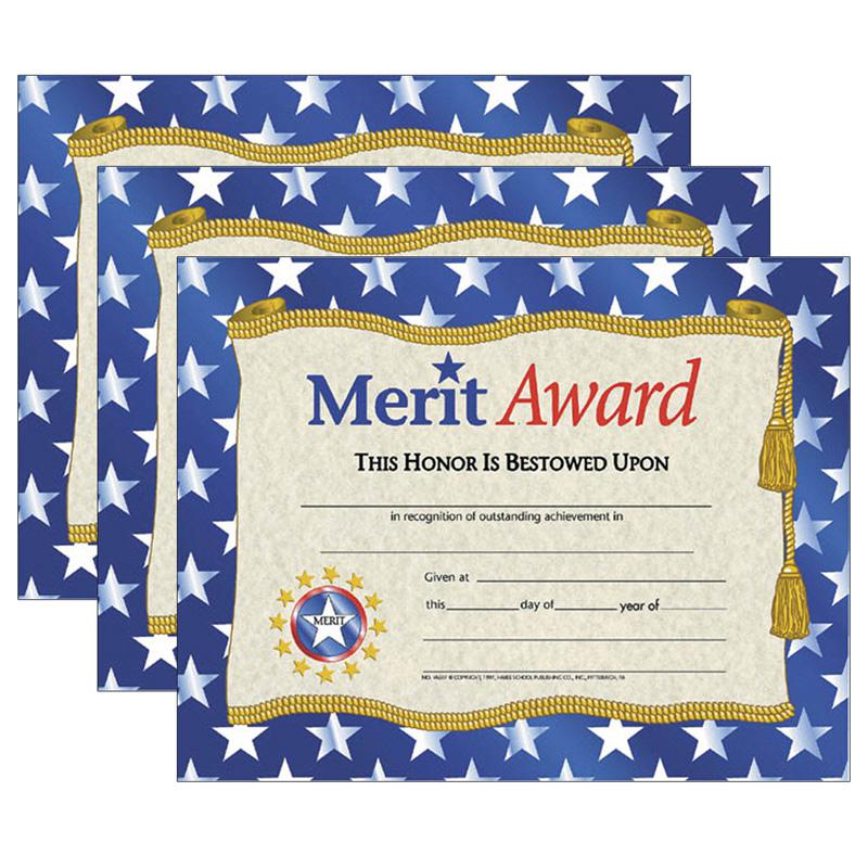 Merit Award Certificate, 8.5" x 11", 30 Per Pack, 3 Packs. Picture 2