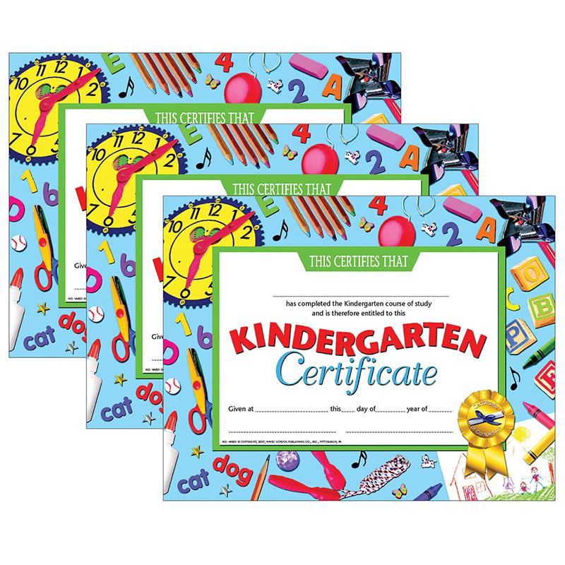 Kindergarten Certificate, 8.5" x 11", 30 Per Pack, 3 Packs. Picture 2