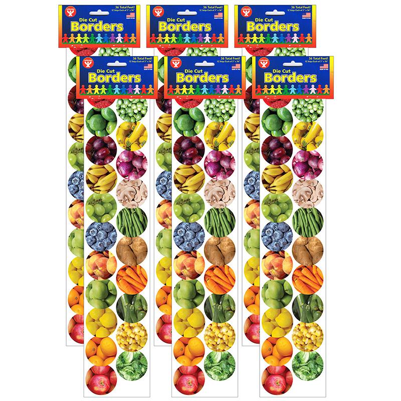 Fruits And Veggies Border, 36 Feet Per Pack, 6 Packs. Picture 2