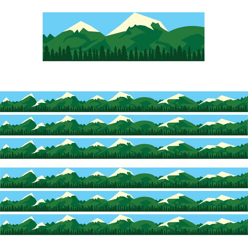 Mountain Border, 12 Strips/36 Feet Per Pack, 6 Packs. Picture 2