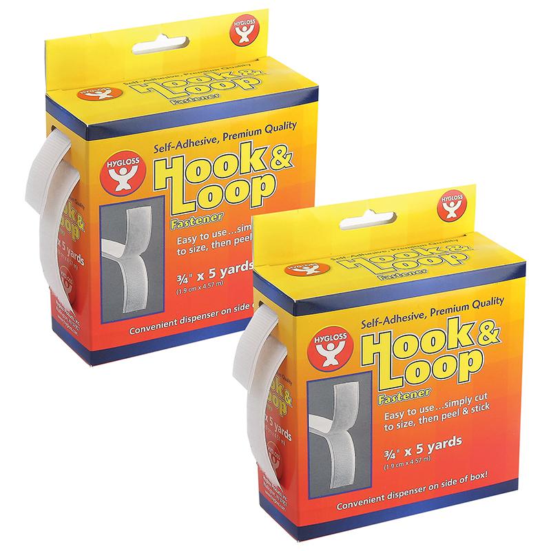 Self-Adhesive Hook & Loop Fastener Roll, 3/4" x 5 yds., Pack of 2. Picture 2