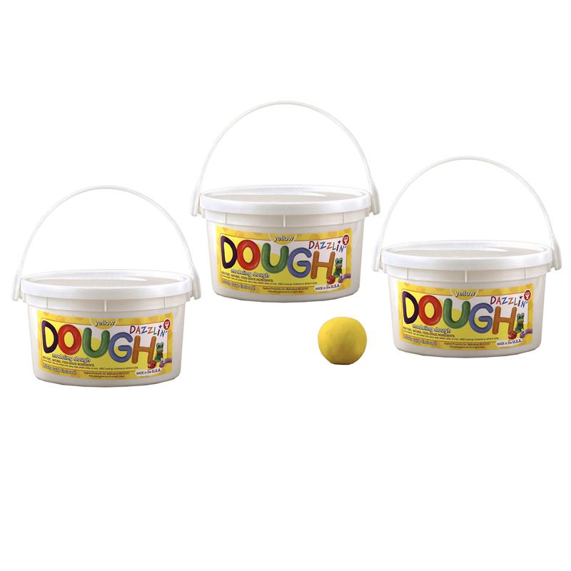 Dazzlin' Dough, Yellow, 3 lb. Tub, Pack of 3. Picture 2