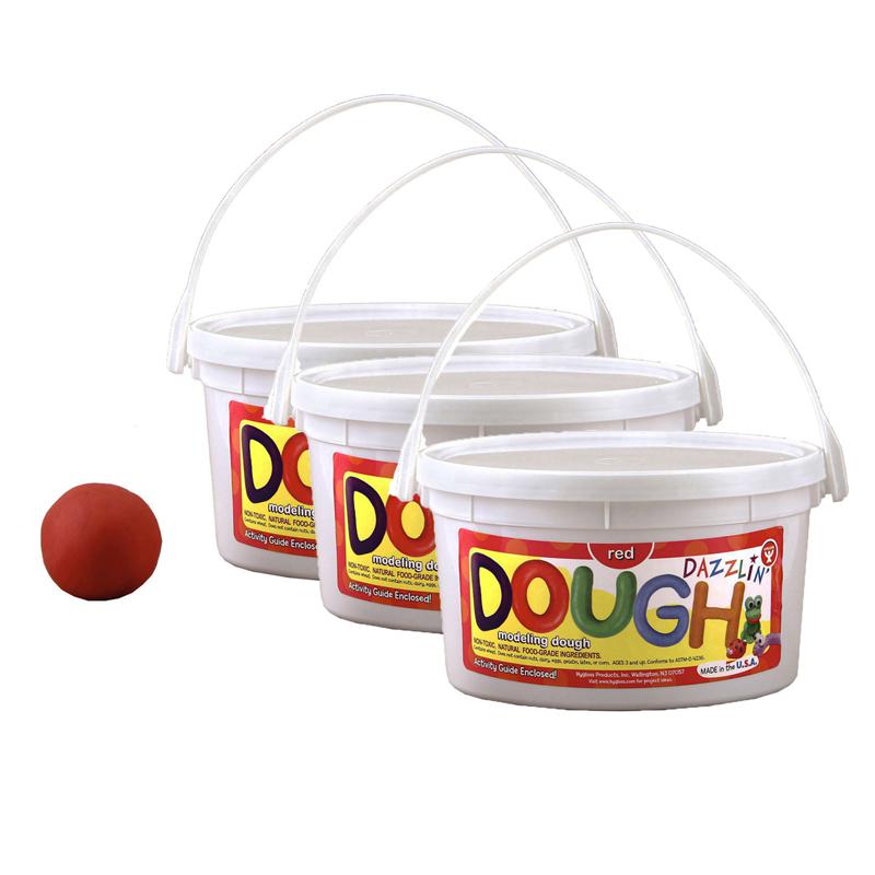 Scented Dazzlin’ Dough, Red (Watermelon), 3 lb. Tub, Pack of 3. Picture 2