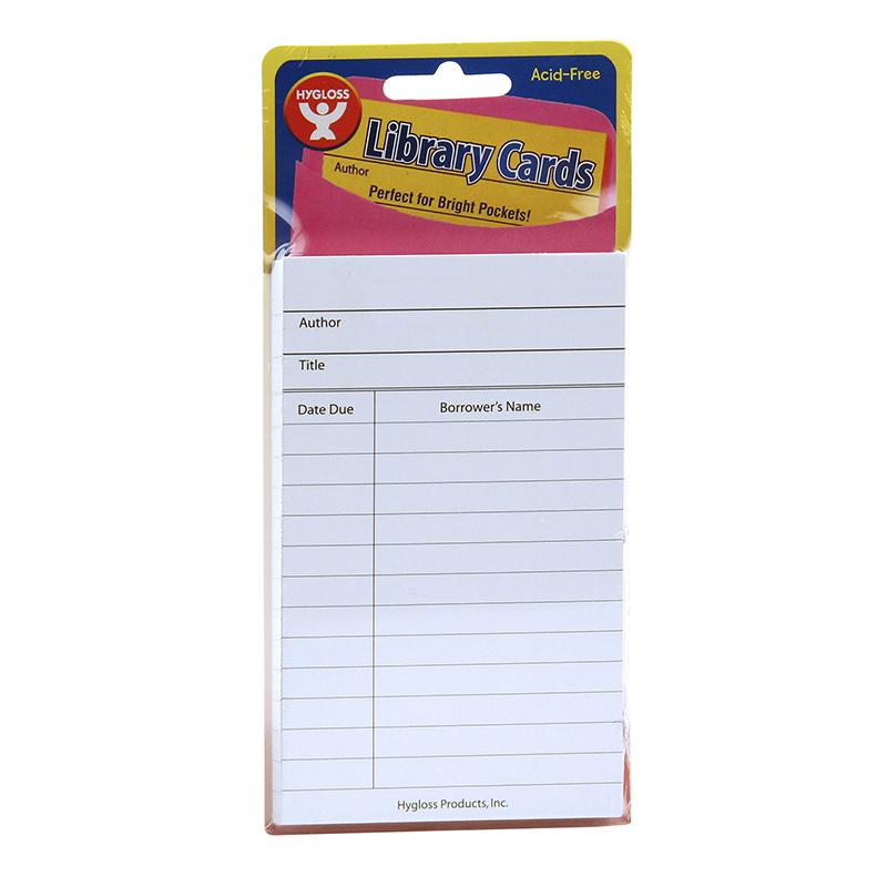 Library Cards, White, Pack of 500. Picture 2