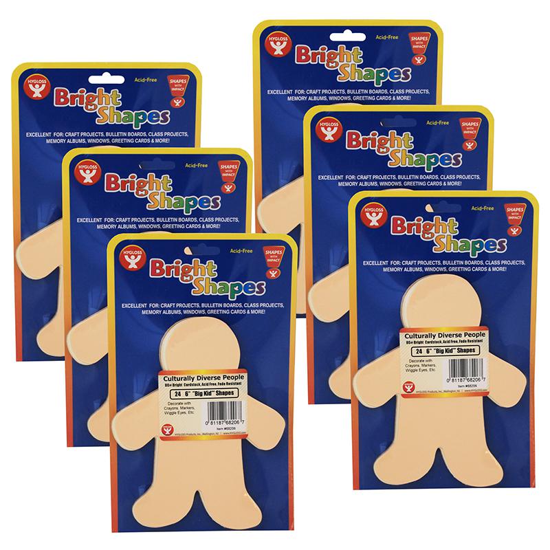 Rainbow Brights Family Cut-Outs, 6" Big Kid, 24 Per Pack, 6 Packs. Picture 2