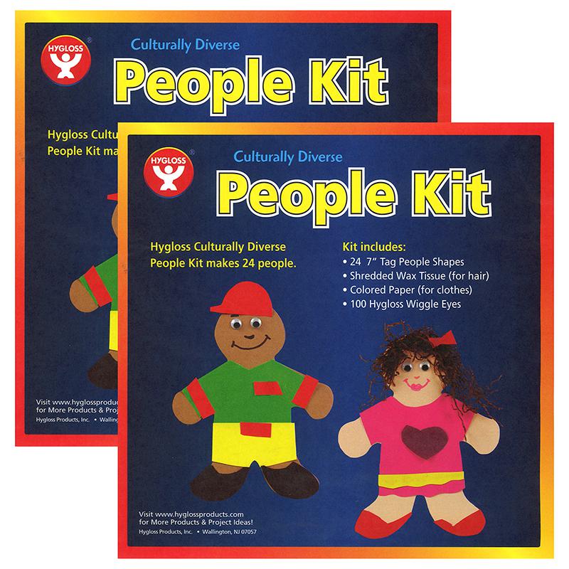 Culturally Diverse People Kit, 7", 24 Per Pack, 2 Packs. Picture 2