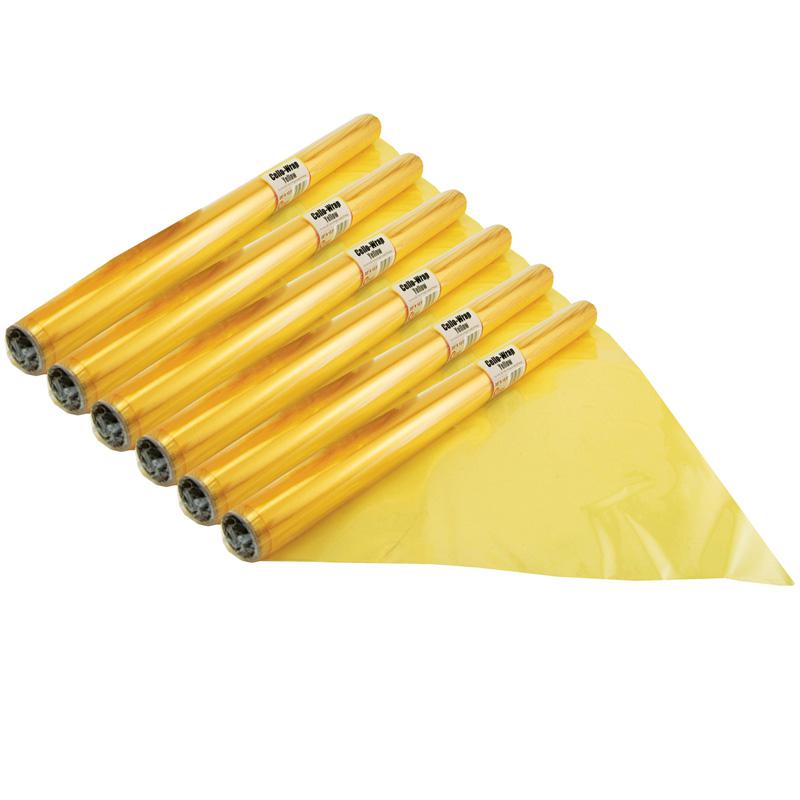 Cello-Wrap Roll, Yellow, 20" x 12.5', 6 Rolls. Picture 2