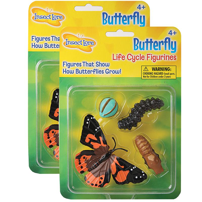 Butterfly Life Cycle Stages Figurines, 4 Per Set, 2 Sets. Picture 2