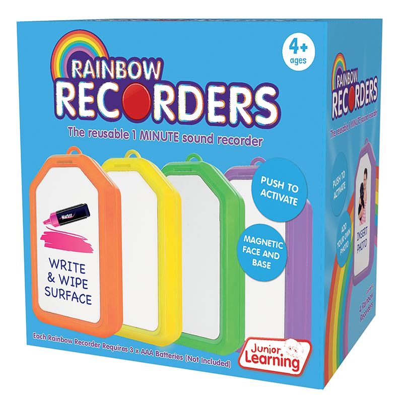 Magnetic Rainbow Recorders, Set of 4. Picture 2