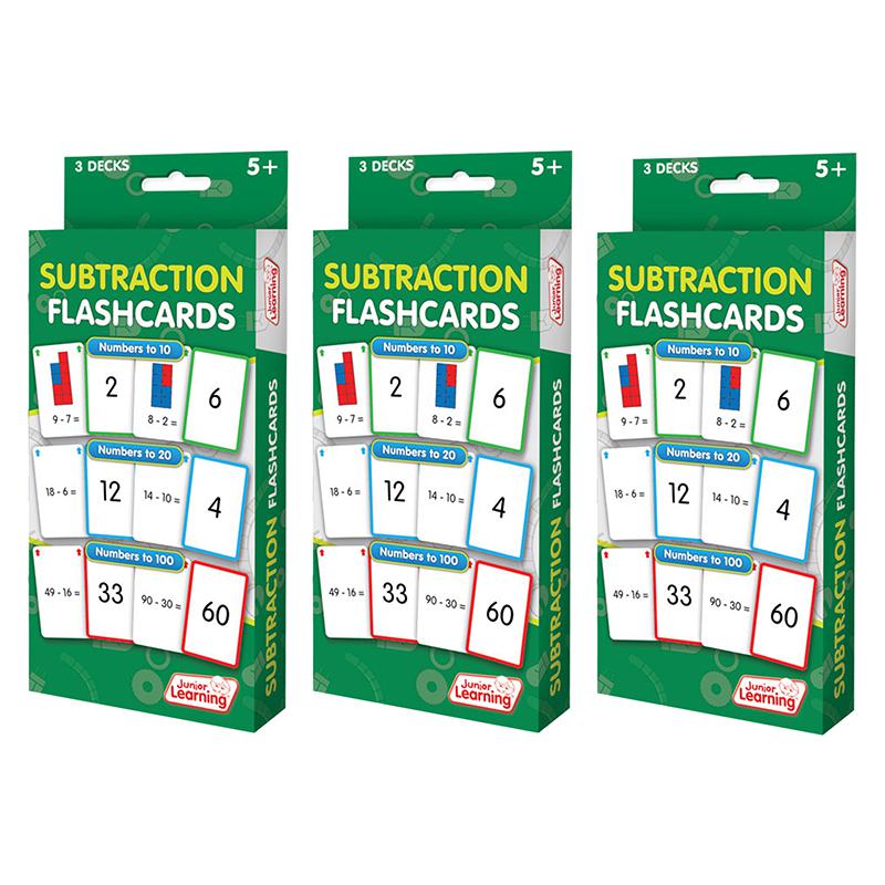 Subtraction Flashcards, 3 Sets Per Pack, 3 Packs. Picture 2
