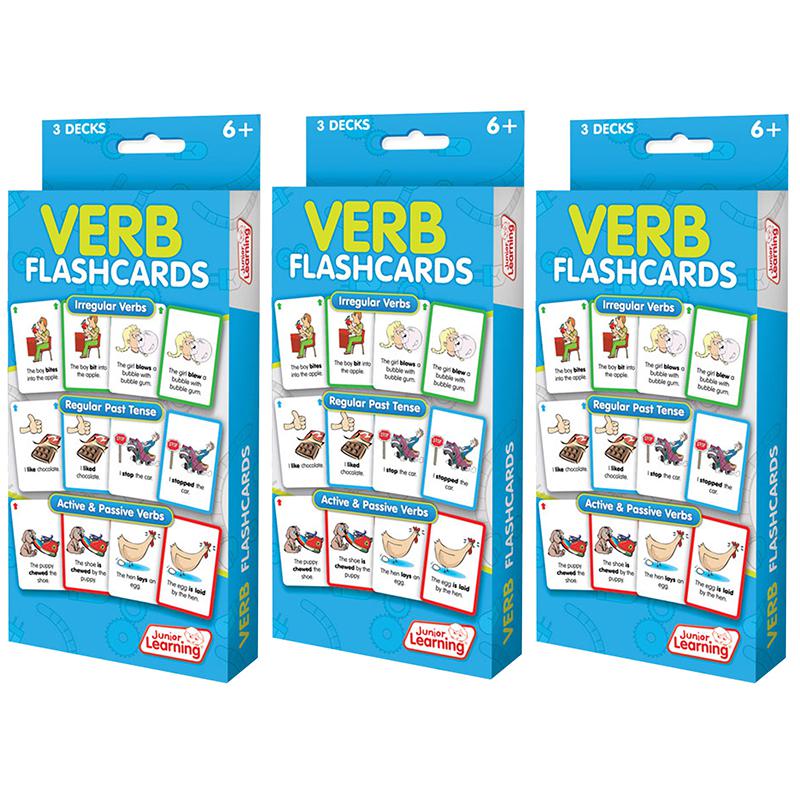 Verb Flashcards, 3 Sets Per Pack, 3 Packs. Picture 2