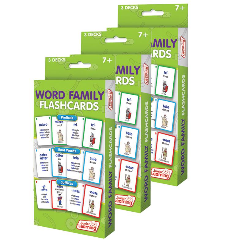 Word Families Flash Cards, 3 Decks Per Pack, 3 Packs. Picture 2