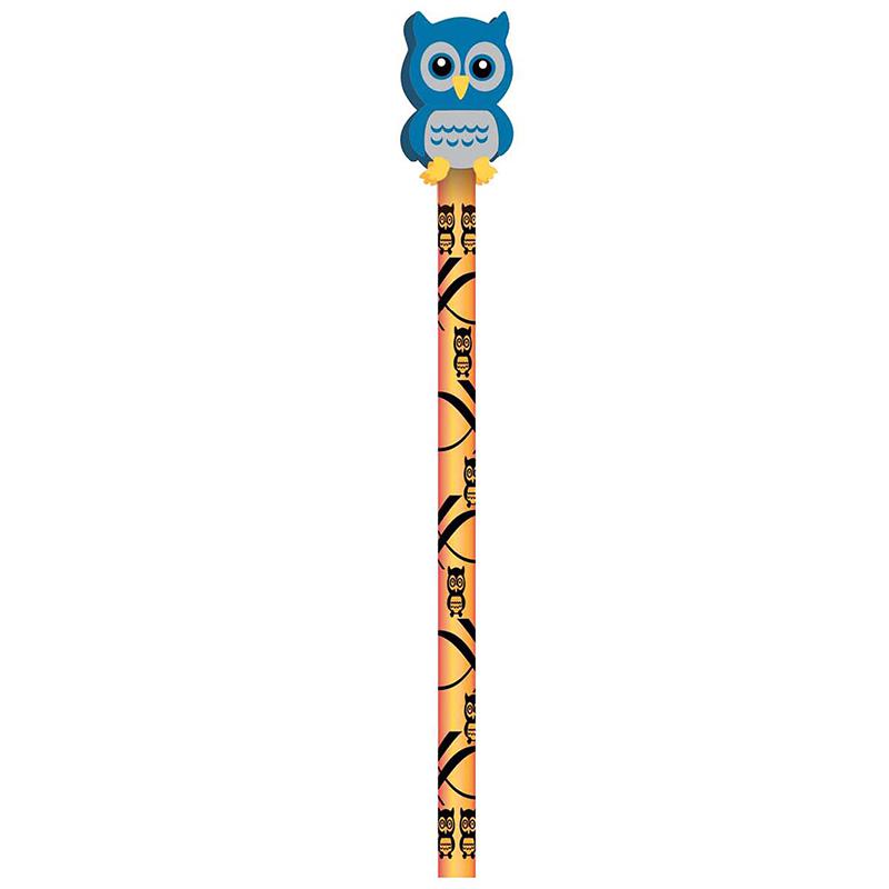 Pencil & Eraser Topper Write-Ons, Hoot Owl, Pack of 36. Picture 2