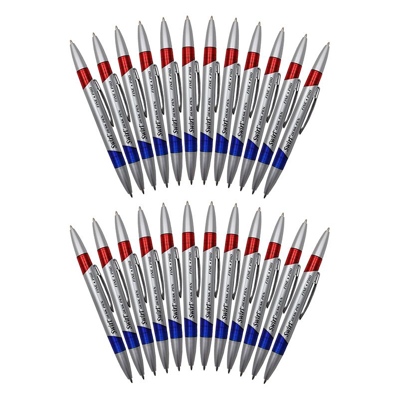 Swirl Ink Pens, Red/Blue Combo, 12 Per Pack, 2 Packs. Picture 2