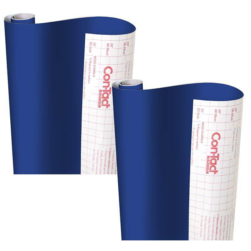 Creative Covering Adhesive Covering, Royal Blue, 18" x 16 ft, Pack of 2. Picture 2