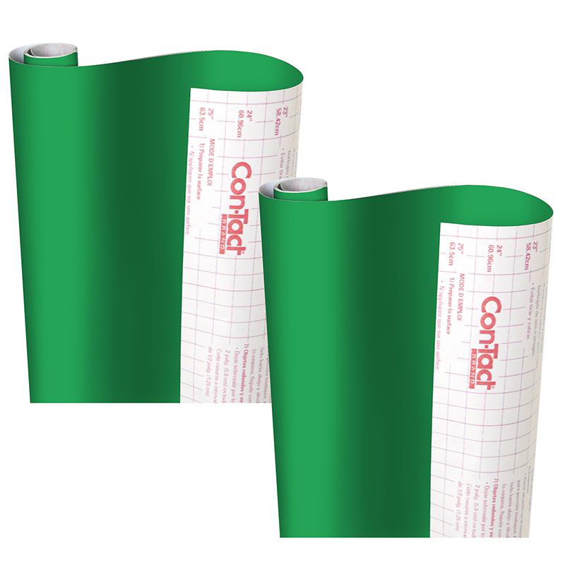 Creative Covering Adhesive Covering, Green, 18" x 16 ft, 2 Rolls. Picture 2