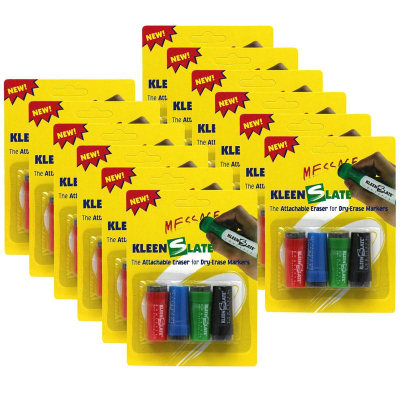Attachable Erasers for Dry-Erase Markers, 4 Per Pack, 12 Packs. Picture 2