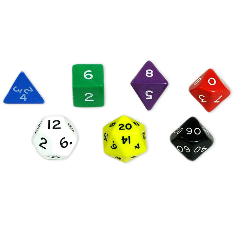 Jumbo Polyhedral Dice, Set of 7. Picture 2