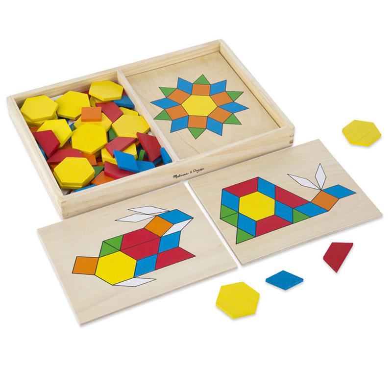 Wooden Pattern Blocks & Boards. Picture 2