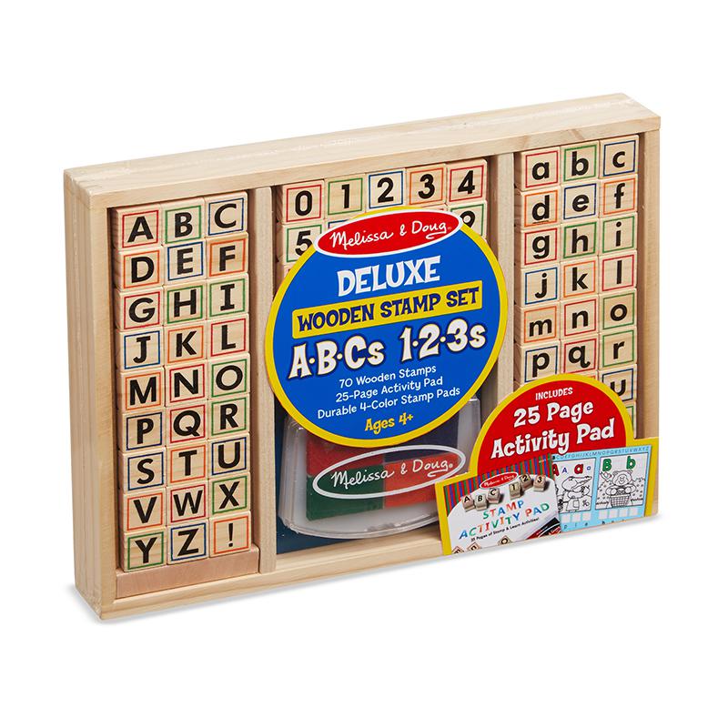 Deluxe Wooden Stamp Set - ABCs 123s. Picture 2