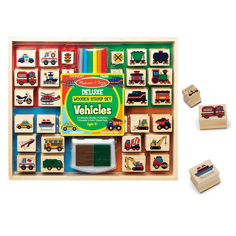 Deluxe Wooden Stamp Set - Vehicles. Picture 2