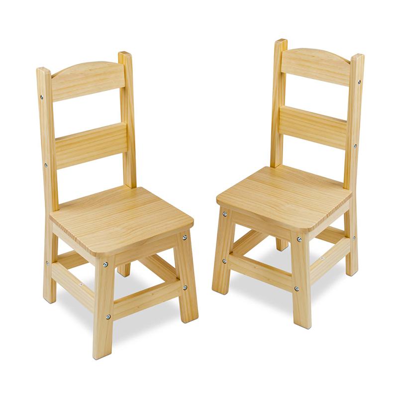 Pair of Solid Wood Chairs 2-Piece Set. Picture 2