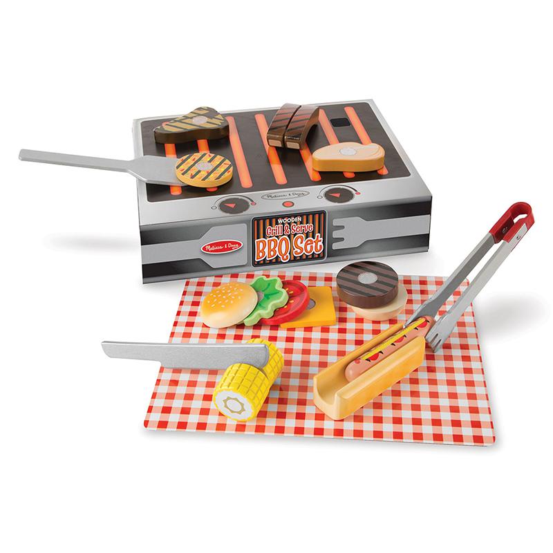 Wooden Grill & Serve BBQ Set. Picture 2