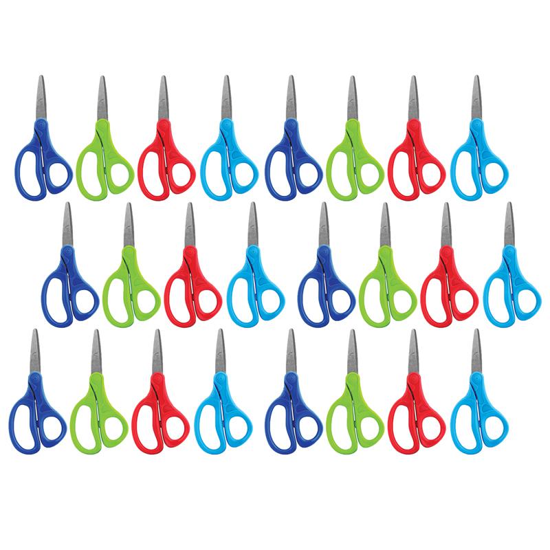 Essentials Kids Scissors 5", Pointed, Assorted Colors, Pack of 24. Picture 2