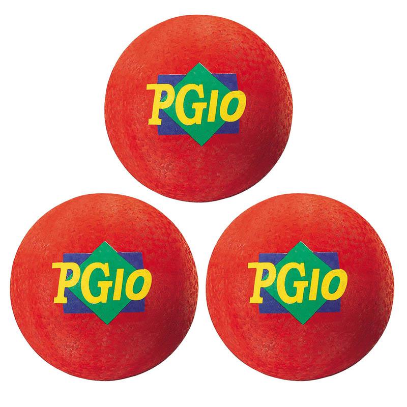 Playground Ball, 10-Inch, Red, Pack of 3. Picture 2