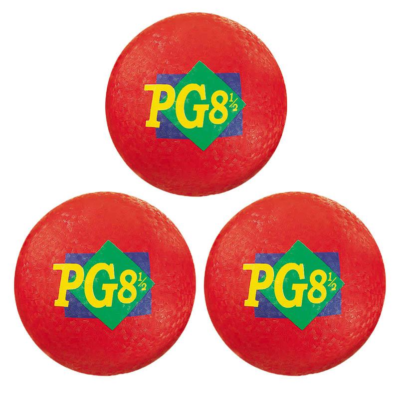 Playground Ball, 8.5-Inch, Red, Pack of 3. Picture 2