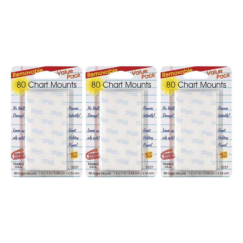 Removable Chart Tabs, 1" x 1", 80 Per Pack, 3 Packs. Picture 2