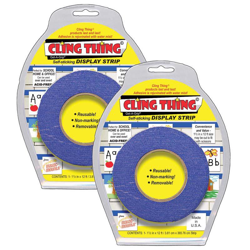 Cling Thing Display Strip, Blue, 12 Feet Per Roll, Pack of 2. Picture 2