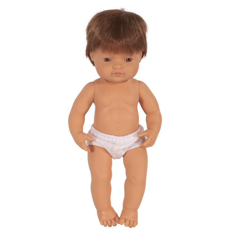 Anatomically Correct 15" Baby Doll, Caucasian Boy, Red Hair. Picture 2