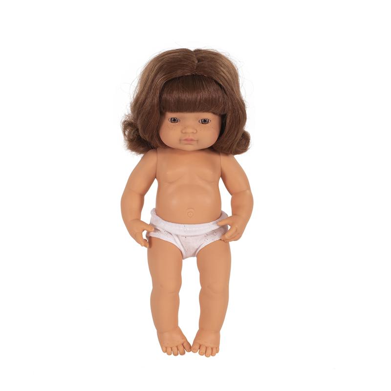 Anatomically Correct 15" Baby Doll, Caucasian Girl, Red Hair. Picture 2