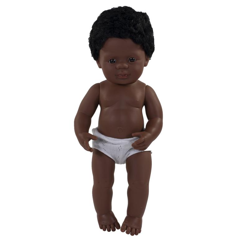 Anatomically Correct 15" Baby Doll, African-American Boy. Picture 2