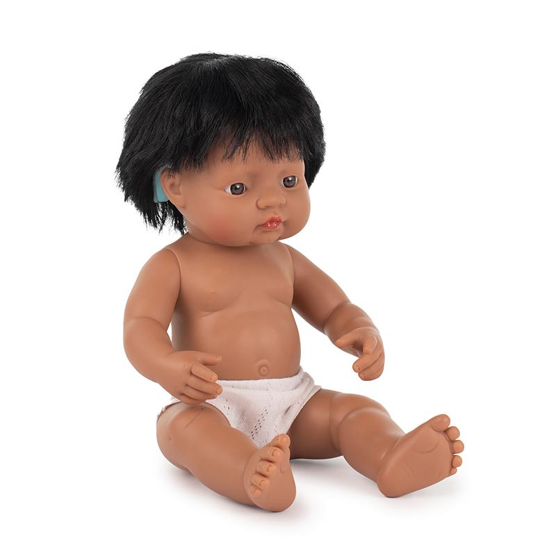 Baby Doll Hispanic Boy With Hearing Aid 15'', Polybagged. Picture 2