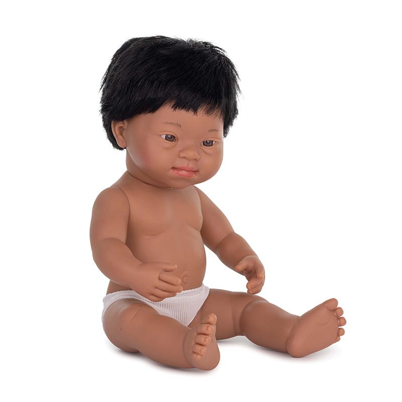 Anatomically Correct 15" Baby Doll, Down Syndrome Hispanic Boy. Picture 2