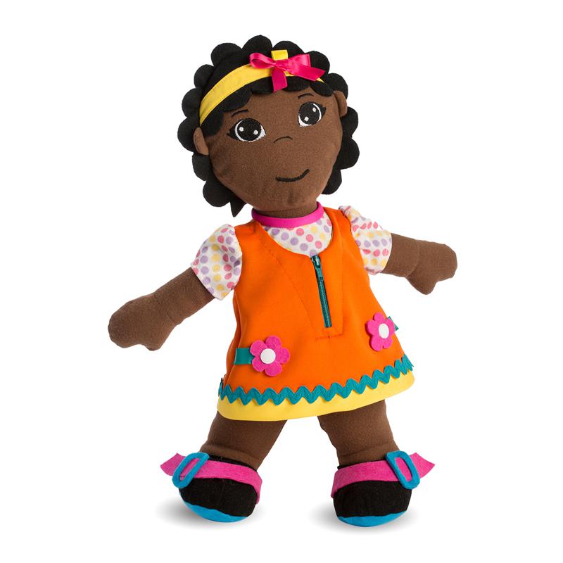 Multicultural Fastening Dolls, African Girl. Picture 2