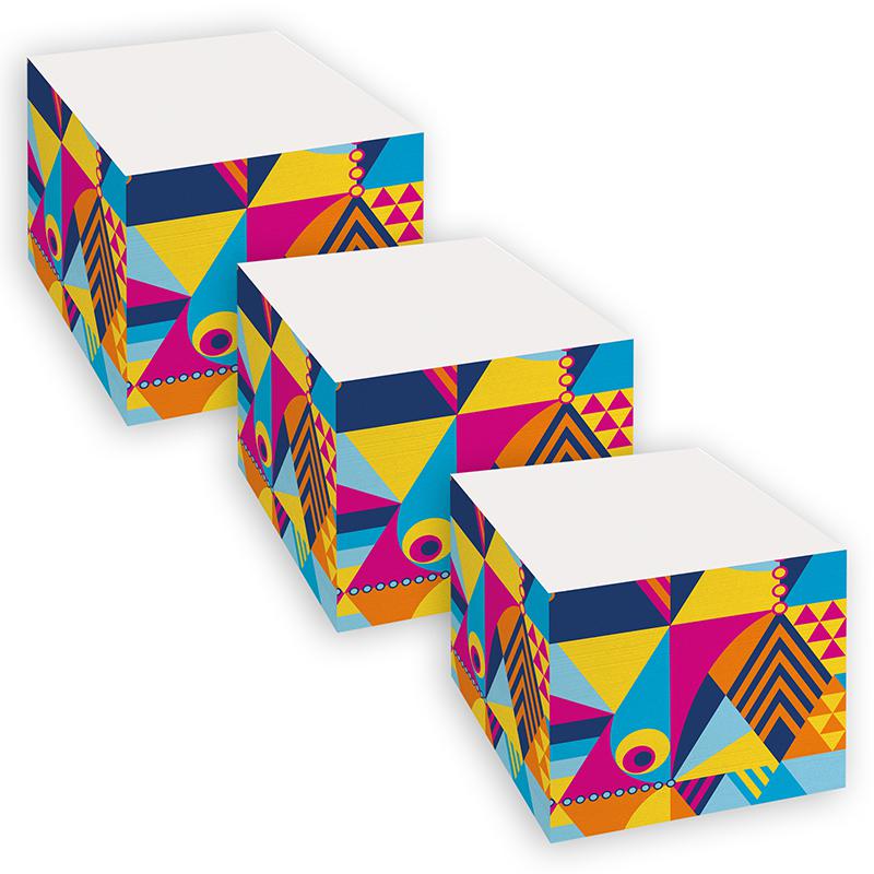 Notes Cube, Optimistic Brights Collection, 620 Sheets Per Cube, Pack of 3. Picture 2