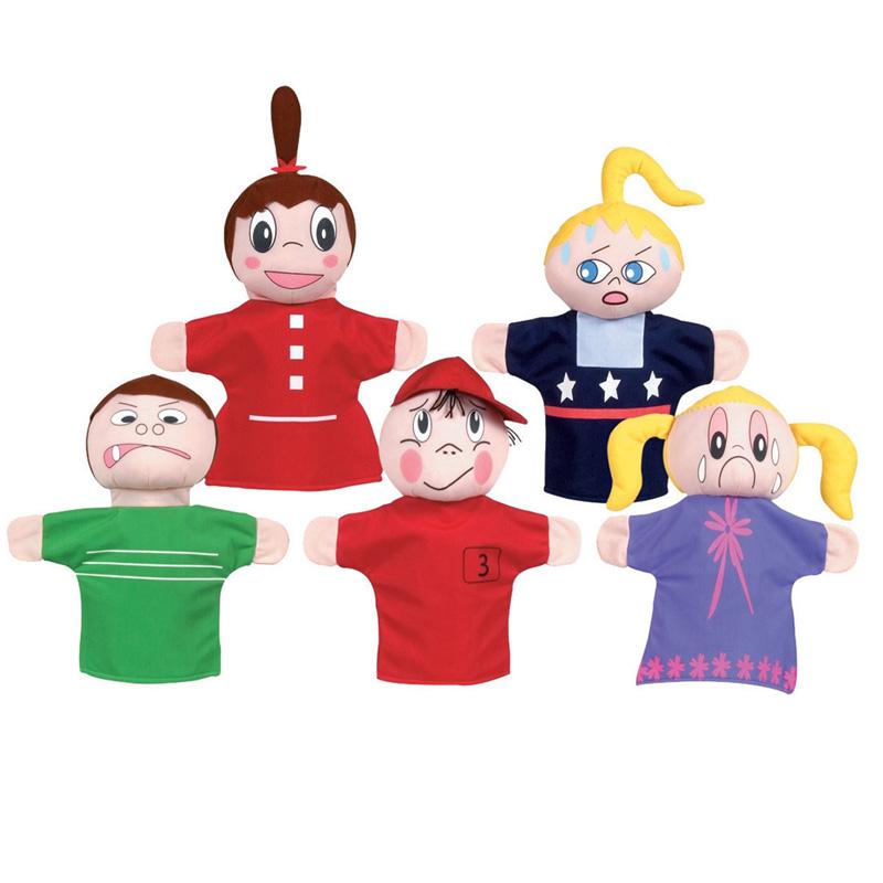 How Am I Feeling Hand Puppet Set, Caucasian, Pack of 5. Picture 2